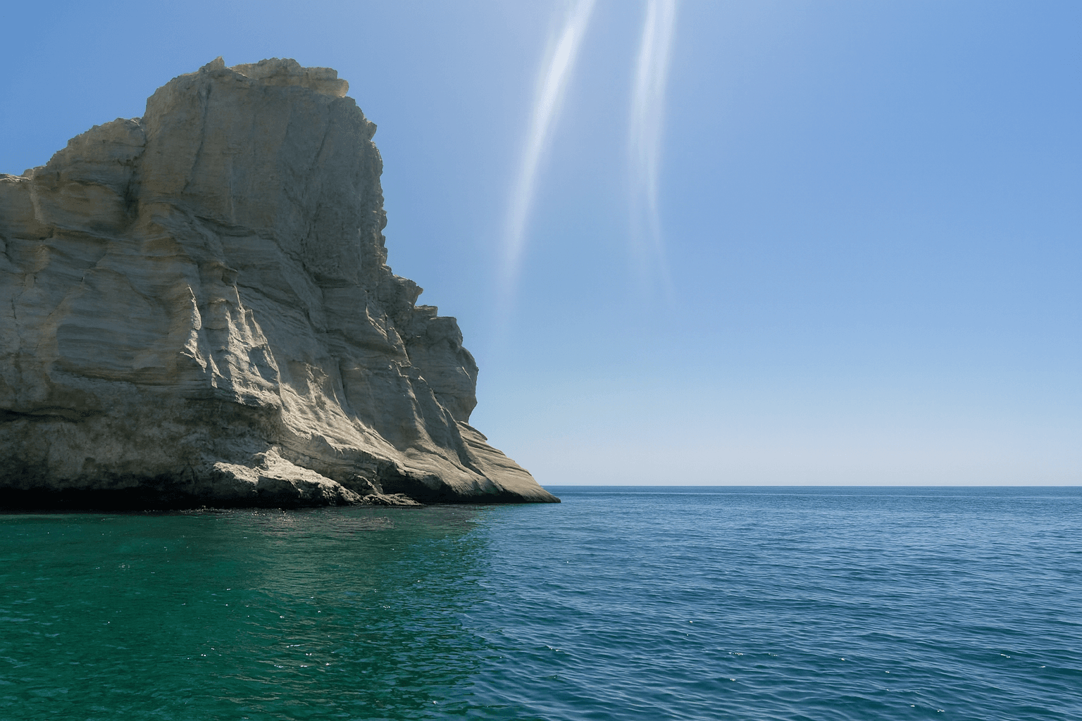 Scuba diving at Kleftiko in Milos
