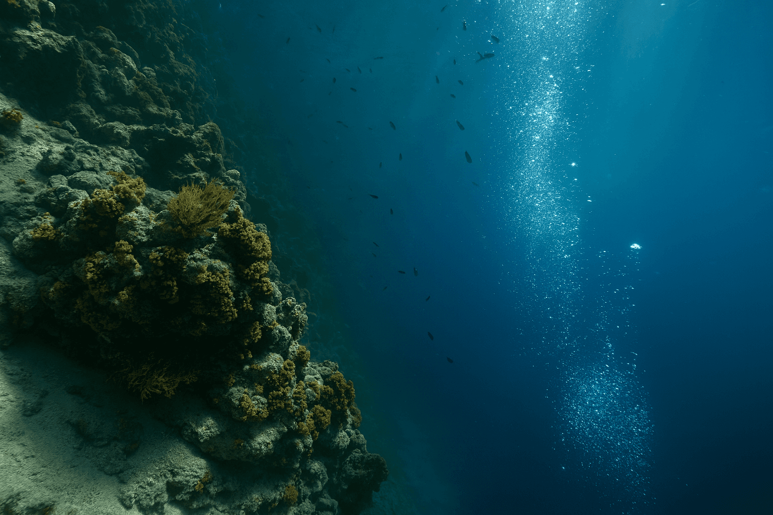 Scuba diving at Lia Reef (Lia Bay) in Mykonos