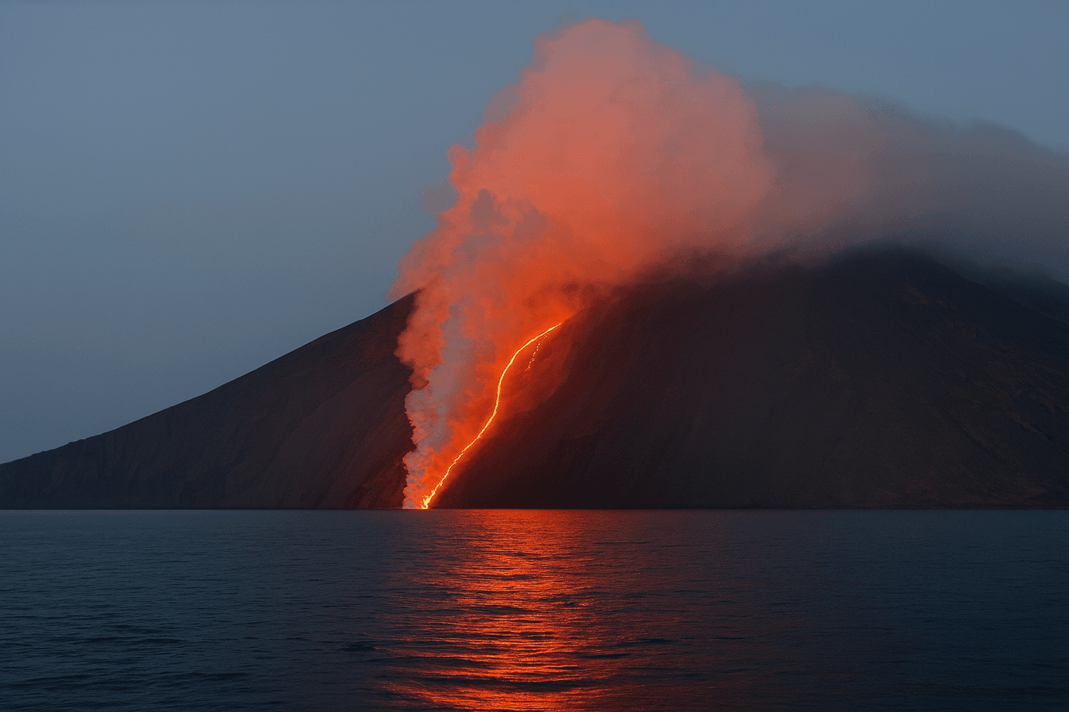 Scuba diving at Sciara del Fuoco in Stromboli